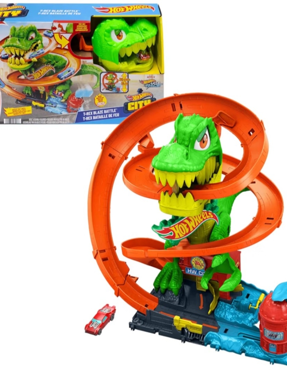 Hot Wheels T-Rex Blaze Battle Playset